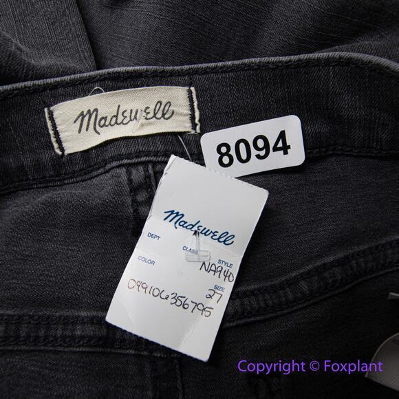 NEW Madewell Stovepipe Jeans in Banberry Wash: Raw-Hem Edition, 27 - Picture 12 of 15